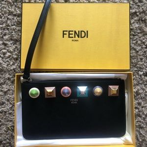 Fendi rainbow collection calfskin clutch BRAND NEW